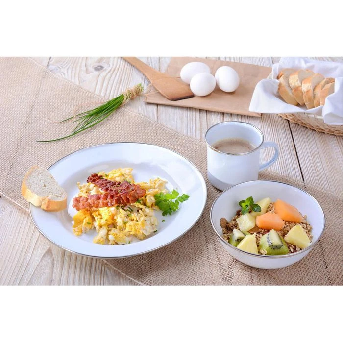 Gräwe Müslischale 730.SCH.C1, Stahlbelech Emailliert, Weiß, 15cm, Set, 4 Stück 5 Gräwe Müslischale 730.SCH.C1, Stahlbelech Emailliert, Weiß, 15cm, Set, 4 Stück – Bild 3