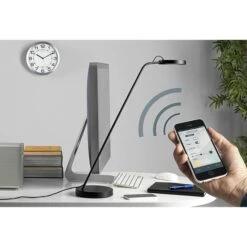 Unilux Schreibtischlampe Eyelight LED, Dimmbar, App-fähig , Mit Standfuß -Maul Shop 70b176dfd31cf5160a01c6b20d9d14e52a164308 schreibtischlampe unilux eyelight led