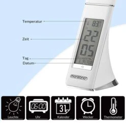 Monzana Schreibtischlampe LED, Dimmbar, Uhr, Temperatur, Kalender, Weiß 13 Monzana Schreibtischlampe LED, Dimmbar, Uhr, Temperatur, Kalender, Weiß -Maul Shop 7141e287d5ad5cab5bae3fe5c2e2e8dd7b3d8ef5 schreibtischlampe monzana lilly led