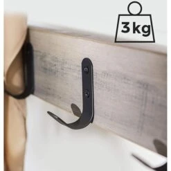 Vasagle Garderobenständer HSR41MB, Mit 9 Haken, Metall / Holz, Schwarz / Graubraun -Maul Shop 725178fdfbb233b524721fa5fe5a485f1c956357 garderobenstaender vasagle hsr41mb