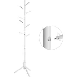 Vasagle Garderobenständer RCR04WT, Mit 8 Haken, Holz, Weiß -Maul Shop 73d232e7f0b27761c679f48a218f921064d2076d garderobenstaender vasagle rcr04wt