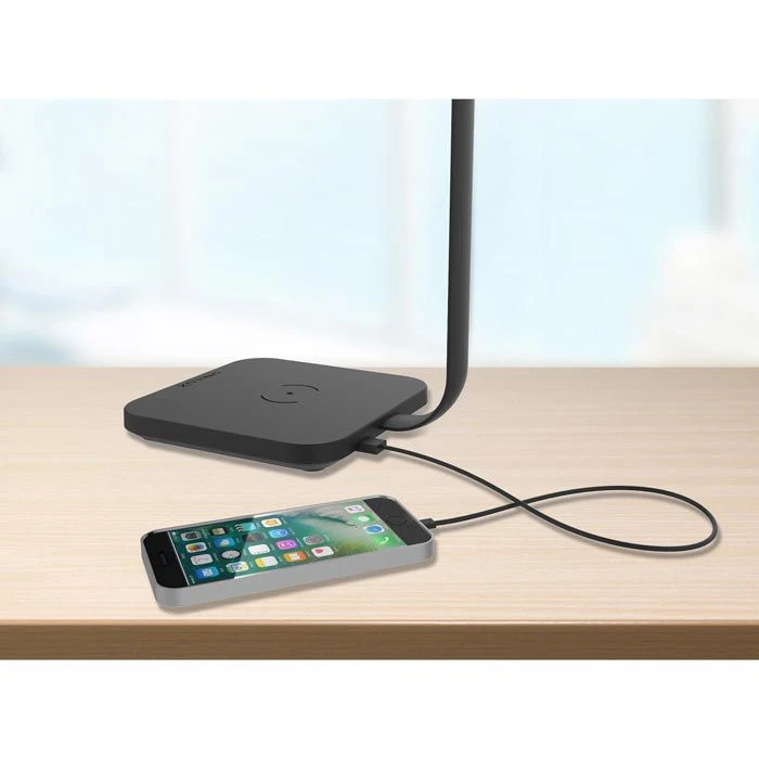 Unilux Schreibtischlampe Timelight LED, Dimmbar, Schwarz, Standfuß, QI-Lader, App-fähig 6 Unilux Schreibtischlampe Timelight LED, Dimmbar, Schwarz, Standfuß, QI-Lader, App-fähig – Bild 4