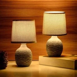 Schreibtischlampe BRUBAKER Grau, Leinen-Schirm, Steingut-Standfuß, 2 Stück 6 Schreibtischlampe BRUBAKER Grau, Leinen-Schirm, Steingut-Standfuß, 2 Stück -Maul Shop 78c0999b35927339df1dd4a632b1816a31781823 schreibtischlampe brubaker