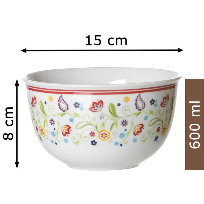 Ritzenhoff&Breker Müslischale Doppio Shanti, Porzellan, Mit Dekor, 15cm, Set, 6 Stück 4 Ritzenhoff&Breker Müslischale Doppio Shanti, Porzellan, Mit Dekor, 15cm, Set, 6 Stück – Bild 2