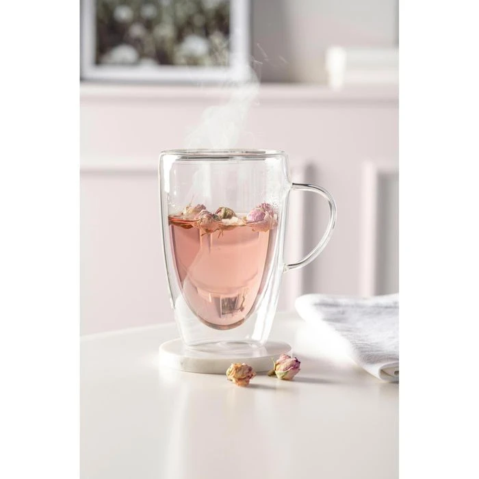 Leonardo Kaffeegläser Duo Tasse 053063, Doppelwandig, Mit Henkel, 400ml, 4 Stück 4 Leonardo Kaffeegläser Duo Tasse 053063, Doppelwandig, Mit Henkel, 400ml, 4 Stück – Bild 2