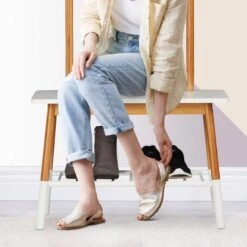 Relaxdays Garderobenständer 10027500, Mit Ablage & 5 Haken, Bambus, Natur / Weiß -Maul Shop 79b743f3da61e0fed46e8b0054707c29afbb72e1 garderobenstaender relaxdays 10027500