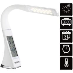 Monzana Schreibtischlampe LED, Dimmbar, Uhr, Temperatur, Kalender, Weiß 11 Monzana Schreibtischlampe LED, Dimmbar, Uhr, Temperatur, Kalender, Weiß -Maul Shop 7d92389ac6123d2d415d55c3c99dc751f4328779 schreibtischlampe monzana lilly led