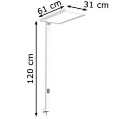 LEDmaxx Schreibtischlampe Luka Up & Down LED, Tischklemme, Dimmbar, Lichtsensor, Weiß -Maul Shop 7db552ea21258fd5a831bbdcc6cfdcc00309213a schreibtischlampe ledmaxx luka up und down led