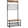 Vasagle Garderobenständer HSR46BX, Vintage, Mit 14 Haken, Metall / Holz, Schwarz / Braun -Maul Shop 7f662f743db543384cc9b4fd037ff90e22d4b405 garderobenstaender vasagle hsr46bx vintage