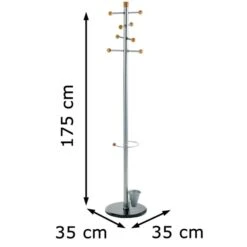 Alco Garderobenständer 2807, Mit 8 Haken, Metall, Silber -Maul Shop 7f9fc1983b719e22faf732df5d332af8e8e7b6cb garderobenstaender alco 2807