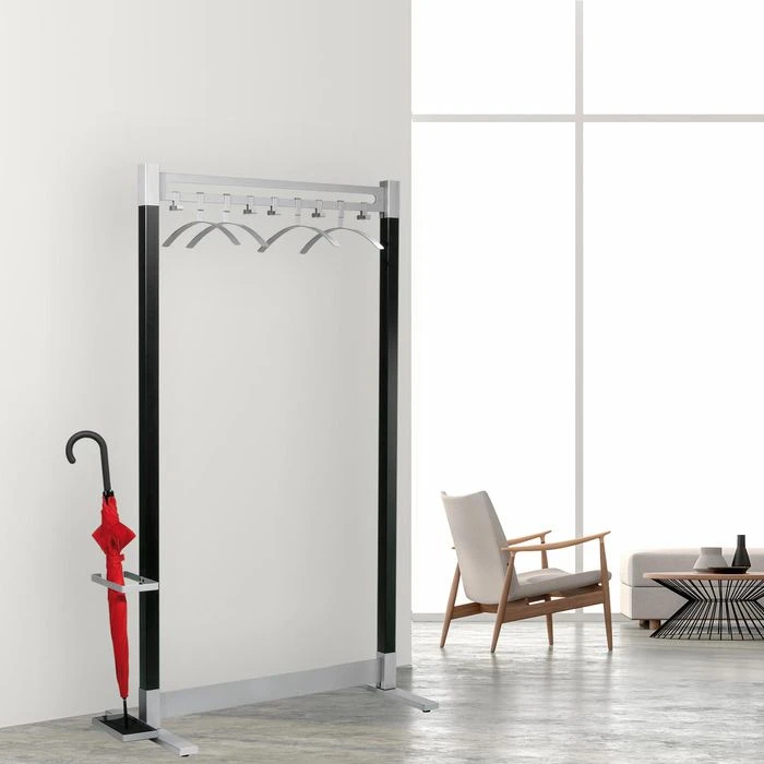 Kerkmann Garderobenständer Montana, 6552, Metall, Schwarz / Silber 4 Kerkmann Garderobenständer Montana, 6552, Metall, Schwarz / Silber – Bild 2