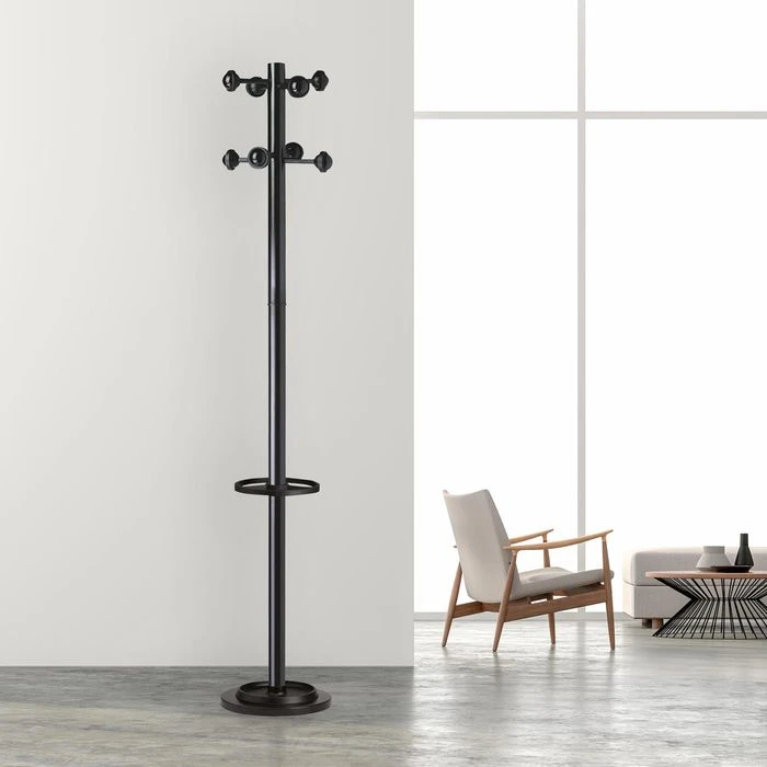 Unilux Garderobenständer Accueil 100340694, Mit 8 Haken, 175 X 34cm (HxØ), Metall, Schwarz 4 Unilux Garderobenständer Accueil 100340694, Mit 8 Haken, 175 X 34cm (HxØ), Metall, Schwarz – Bild 2