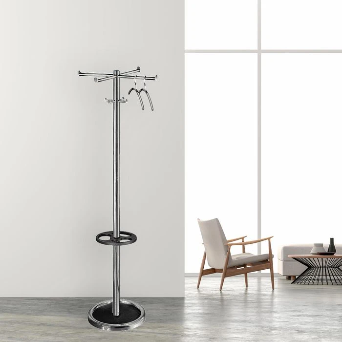 Kerkmann Garderobenständer Roma, 6229, Mit 8 Haken, Metall, Silber 4 Kerkmann Garderobenständer Roma, 6229, Mit 8 Haken, Metall, Silber – Bild 2