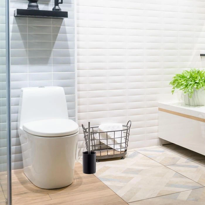 Relaxdays WC-Bürste Schwarz, Bürstenhalter Aus Keramik 8 Relaxdays WC-Bürste Schwarz, Bürstenhalter Aus Keramik – Bild 6