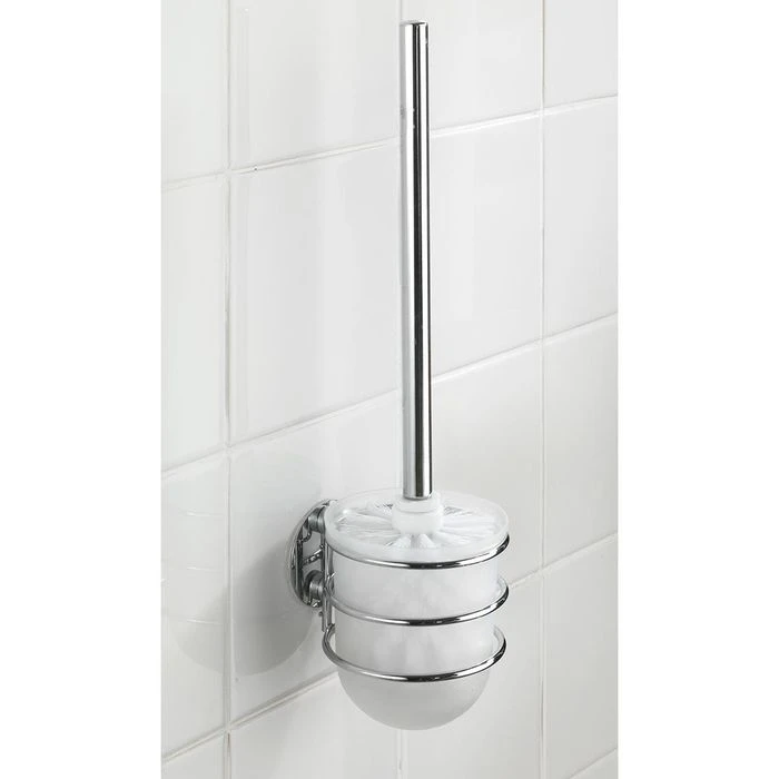 Wenko WC-Bürste Turbo-Loc, Weiß, Bürstenhalter Aus Glas, Zur Wandmontage 4 Wenko WC-Bürste Turbo-Loc, Weiß, Bürstenhalter Aus Glas, Zur Wandmontage – Bild 3