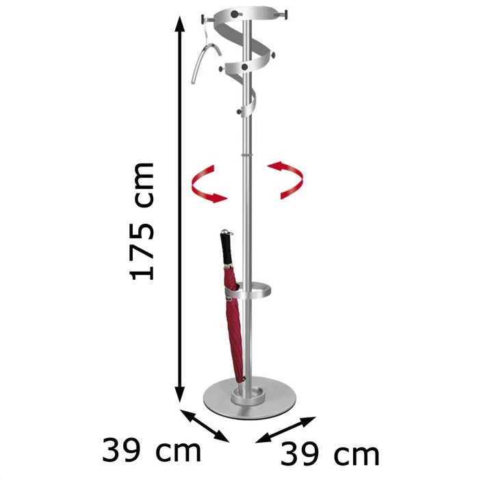 Kerkmann Garderobenständer Ohio, 6051, Mit 9 Haken, Metall, Alusilber 7 Kerkmann Garderobenständer Ohio, 6051, Mit 9 Haken, Metall, Alusilber – Bild 5