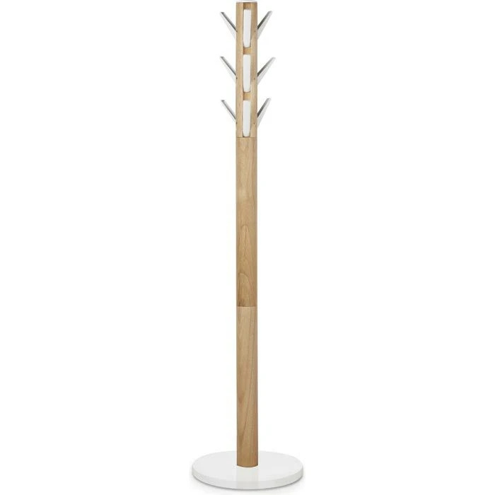 Umbra Garderobenständer Flapper, 320361-668, Mit 9 Klappbaren Haken, Holz, Natur / Weiß 3 Umbra Garderobenständer Flapper, 320361-668, Mit 9 Klappbaren Haken, Holz, Natur / Weiß