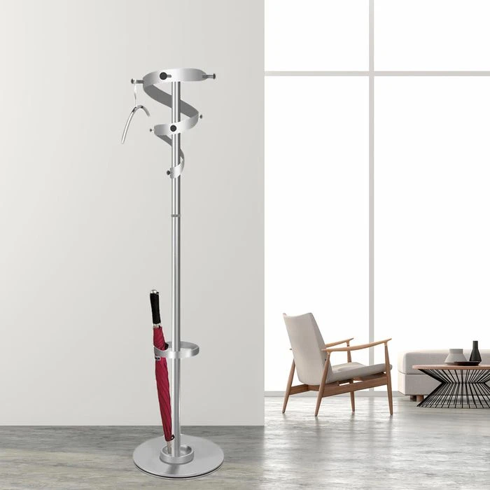 Kerkmann Garderobenständer Ohio, 6051, Mit 9 Haken, Metall, Alusilber 4 Kerkmann Garderobenständer Ohio, 6051, Mit 9 Haken, Metall, Alusilber – Bild 2