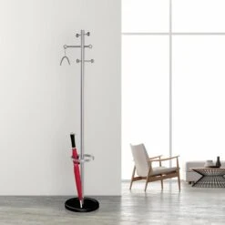 Kerkmann Garderobenständer Easy, 6114, Mit 6 Haken, Edelstahl, Silber -Maul Shop 9629ce8254e77e32fd0255722caf676d70d2f3e6 garderobenstaender kerkmann easy 6114