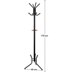 Songmics Garderobenständer RCR17B, Mit 12 Haken, Metall, Schwarz -Maul Shop 9984908621d8a55bd74af180a82c8a085ec6f07e garderobenstaender songmics rcr17b
