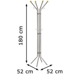 Alco Garderobenständer 2800, Mit 12 Haken, Metall, Silber -Maul Shop 9a798a20755abeacb2737d44610405f03d19cbcc garderobenstaender alco 2800