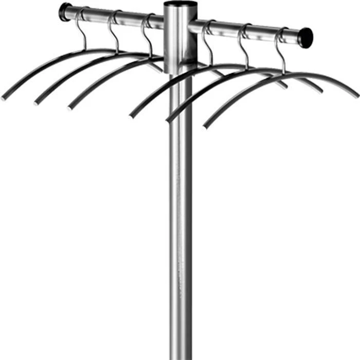 Kerkmann Garderobenständer G12E, 6906, Mit 6 Kleiderbügeln, Edelstahl, Silber 5 Kerkmann Garderobenständer G12E, 6906, Mit 6 Kleiderbügeln, Edelstahl, Silber – Bild 3