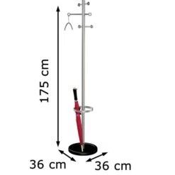 Kerkmann Garderobenständer Easy, 6114, Mit 6 Haken, Edelstahl, Silber -Maul Shop a49c55a65e4fc7ab985ff5cc64b11e7376d7624b garderobenstaender kerkmann easy 6114