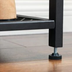 Vasagle Garderobenständer HSR086B02, Mit 24 Haken, Metall / Holz, Schwarz / Graubraun -Maul Shop aa7a66f79bf8e0366df7b04f192fe640f66ebd12 garderobenstaender vasagle hsr086b02