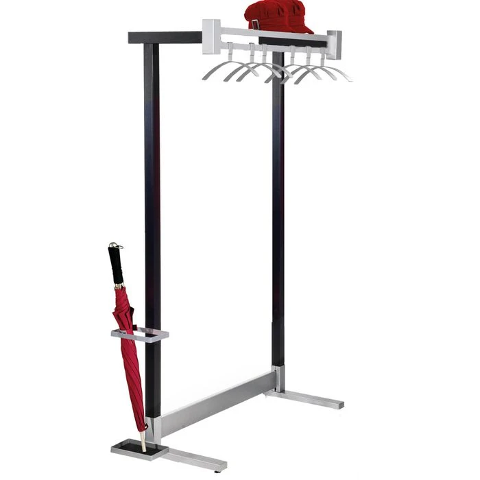 Kerkmann Garderobenständer Montana, 6553, Mit Hutablage, Metall, Schwarz / Silber 3 Kerkmann Garderobenständer Montana, 6553, Mit Hutablage, Metall, Schwarz / Silber