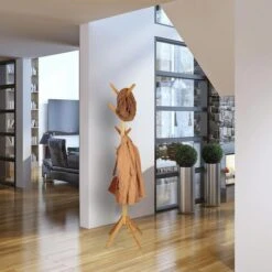 Relaxdays Garderobenständer 10022762, Mit 8 Haken, Bambus, Natur -Maul Shop ad5c7e2191e5396f6fc839e1697fb4dafff77b5f garderobenstaender relaxdays 10022762