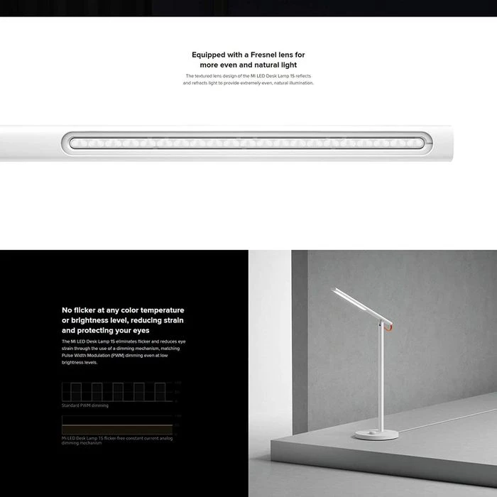 Xiaomi Schreibtischlampe Mi LED Desk Lamp 1S, Dimmbar, Weiß, Mit Standfuß, App-steuerbar 9 Xiaomi Schreibtischlampe Mi LED Desk Lamp 1S, Dimmbar, Weiß, Mit Standfuß, App-steuerbar – Bild 7
