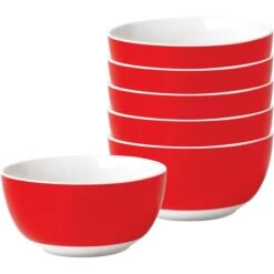 Van-Well Müslischale Vario, Porzellan, Rot, 14cm, Set, 6 Stück -Maul Shop b37cfb2885cf28c27ee80ce969e07ccbd0e98d23 mueslischale van well vario