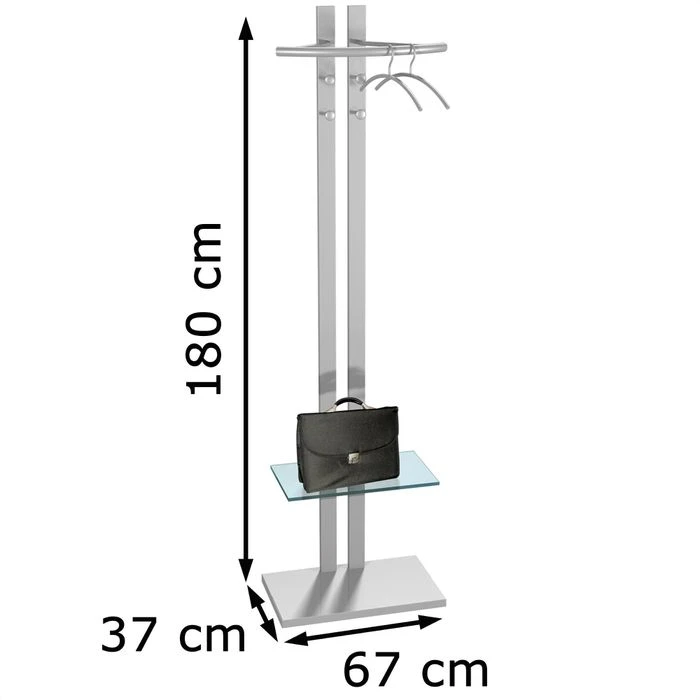 Kerkmann Garderobenständer G8, 6222, Mit 4 Haken, Metall, Alusilber 7 Kerkmann Garderobenständer G8, 6222, Mit 4 Haken, Metall, Alusilber – Bild 5