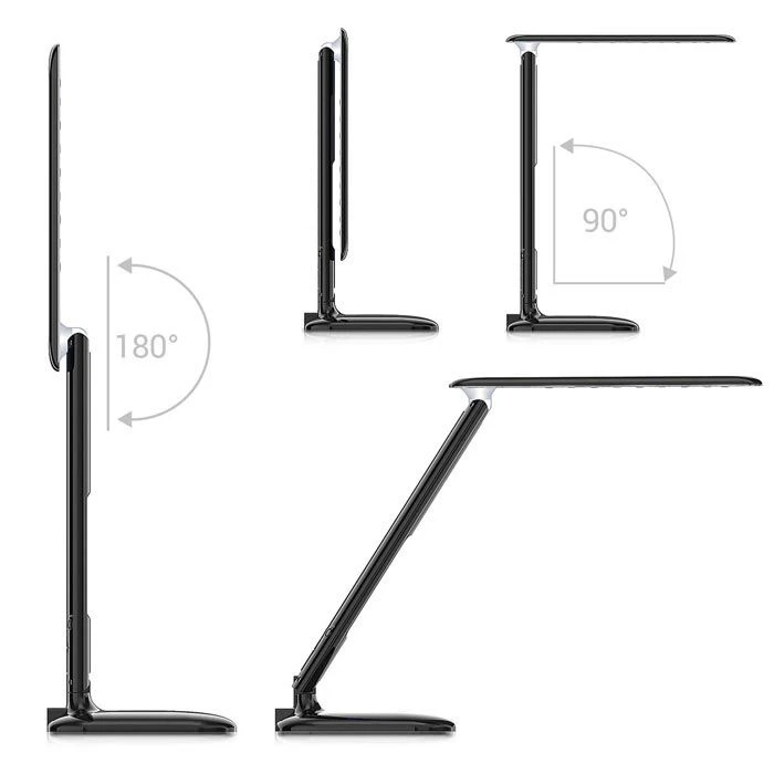 Kwmobile Schreibtischlampe LED, Dimmbar, USB, Uhr, Temperatur, Kalender, Schwarz 6 Kwmobile Schreibtischlampe LED, Dimmbar, USB, Uhr, Temperatur, Kalender, Schwarz – Bild 4