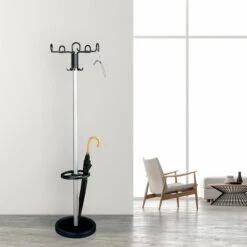 Kerkmann Garderobenständer Prima, 6710, Mit 15 Haken, Metall, Silber / Schwarz 8 Kerkmann Garderobenständer Prima, 6710, Mit 15 Haken, Metall, Silber / Schwarz -Maul Shop bdee6828ec1d582f1f497b6a3e56e3874b60988a garderobenstaender kerkmann prima 6710