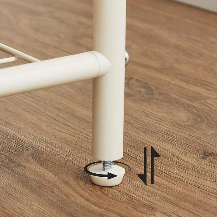 Songmics Garderobenständer HSR07W, Mit Schuhablage, Metall, Weiß 9 Songmics Garderobenständer HSR07W, Mit Schuhablage, Metall, Weiß – Bild 7