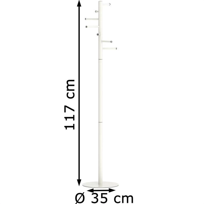 Maul Garderobenständer MAULcaurus, 9406202, Mit 7 Haken, Metall, Weiß 5 Maul Garderobenständer MAULcaurus, 9406202, Mit 7 Haken, Metall, Weiß – Bild 3