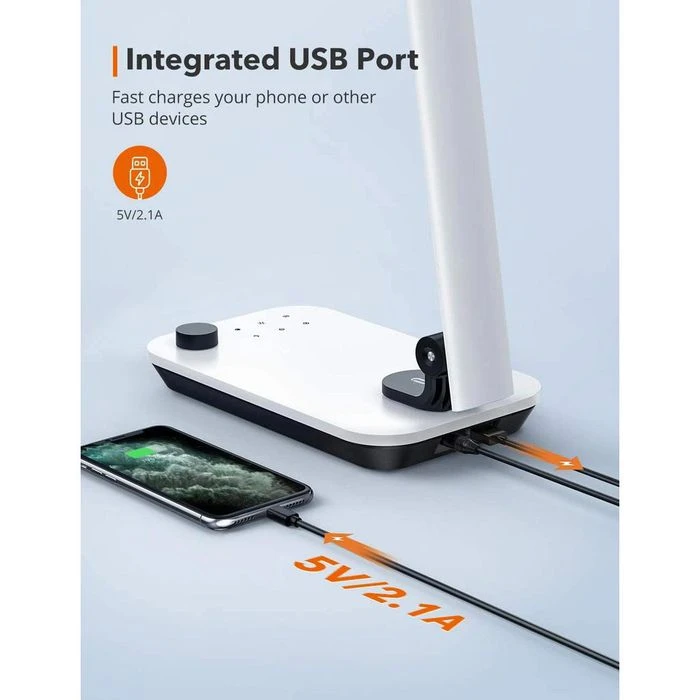 TaoTronics Schreibtischlampe TT-DL092 LED, Standfuß, Dimmbar, USB, Lichtsensor 8 TaoTronics Schreibtischlampe TT-DL092 LED, Standfuß, Dimmbar, USB, Lichtsensor – Bild 6