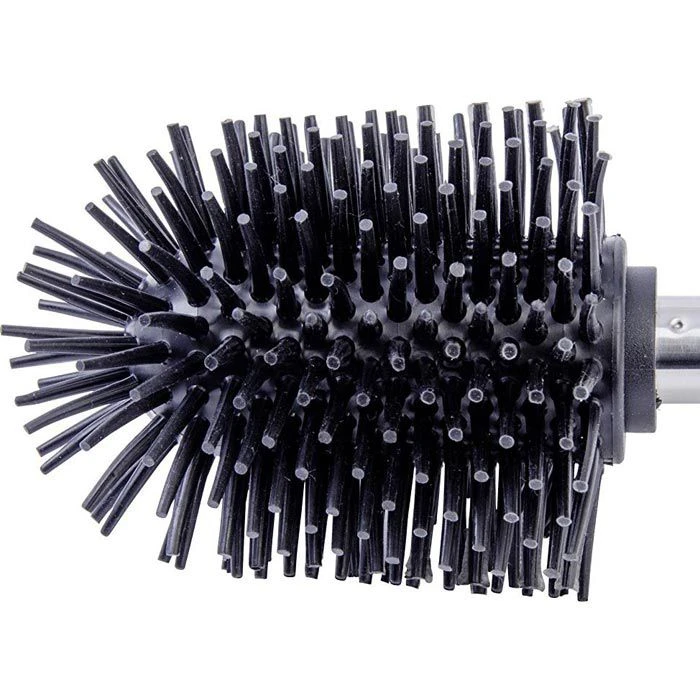 Wenko WC-Bürste Silikon, Silber, Ersatzbürste Mit Edelstahlgriff & Silikonborsten 4 Wenko WC-Bürste Silikon, Silber, Ersatzbürste Mit Edelstahlgriff & Silikonborsten – Bild 2