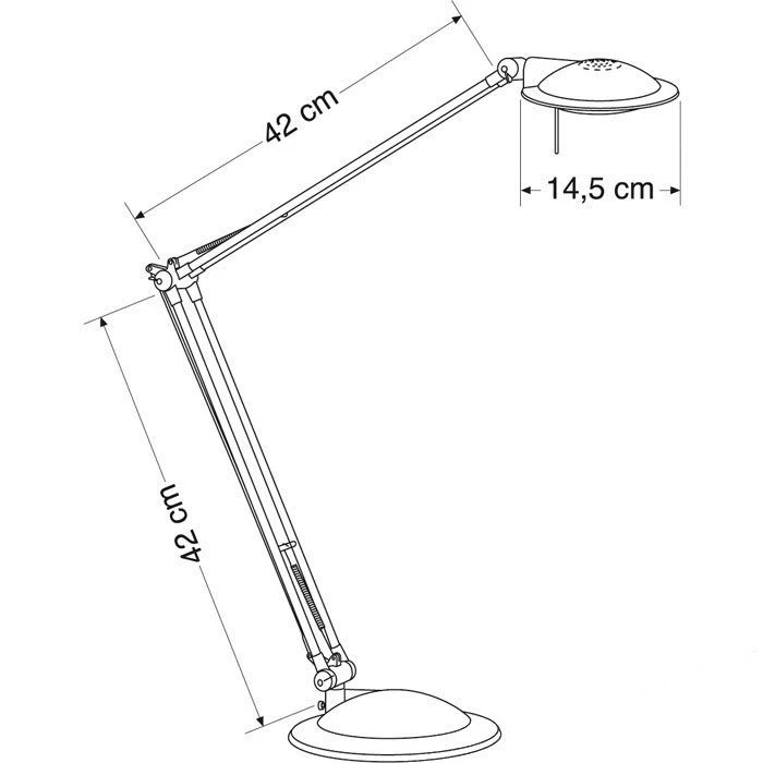 Alco 9026 Schreibtischlampe Silber Tischklemme 4 Alco 9026 Schreibtischlampe Silber Tischklemme – Bild 2