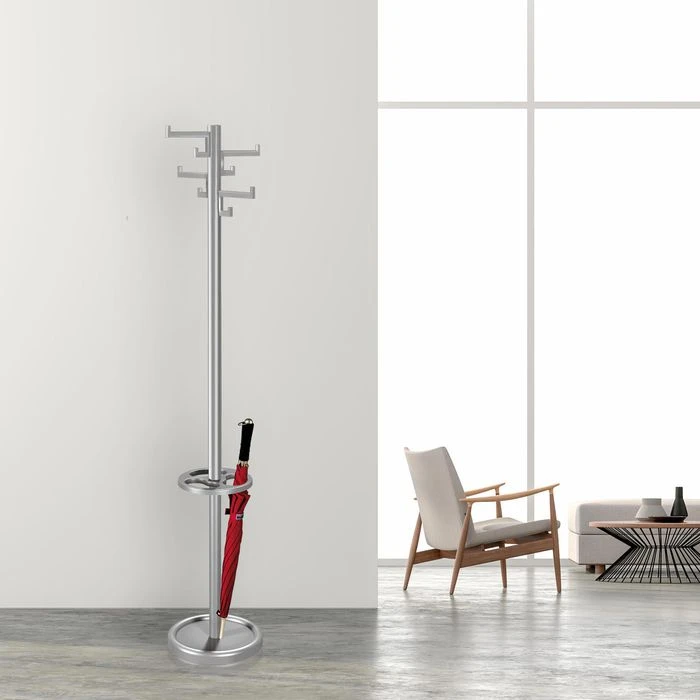 Kerkmann Garderobenständer Nevada, 6900, Mit 8 Haken, Metall, Silber 4 Kerkmann Garderobenständer Nevada, 6900, Mit 8 Haken, Metall, Silber – Bild 2