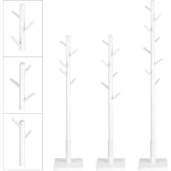 Vasagle Garderobenständer RCR010W02, Mit 8 Haken, Holz, Weiß -Maul Shop cd173b44973391d62a94b01a7a55acb3274dc99c garderobenstaender vasagle rcr010w02