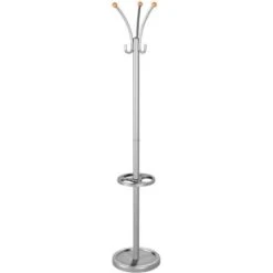 Kerkmann Garderobenständer Nina, 6095, Mit 6 Haken, Metall, Silber