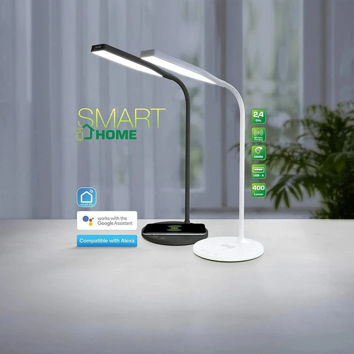 InLine Schreibtischlampe SmartHome Schwarz LED, Dimmbar, USB, QI-Ladegerät, App-fähig, Standfuß 6 InLine Schreibtischlampe SmartHome Schwarz LED, Dimmbar, USB, QI-Ladegerät, App-fähig, Standfuß – Bild 4