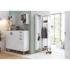 Schildmeyer Garderobenständer Padua 142314, Mit Spiegel Und Hutablage, Holz, Weiß / Eiche -Maul Shop d24d2755c2c25740269f4618bd20f0407ba23462 garderobenstaender schildmeyer padua 142314