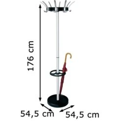 Kerkmann Garderobenständer Public Classic, 6277, Mit 24 Haken, Metall, Silber / Schwarz 11 Kerkmann Garderobenständer Public Classic, 6277, Mit 24 Haken, Metall, Silber / Schwarz -Maul Shop d41b9748d92d7d7522eaf52698c16d0c26e638bf garderobenstaender kerkmann public classic 6277