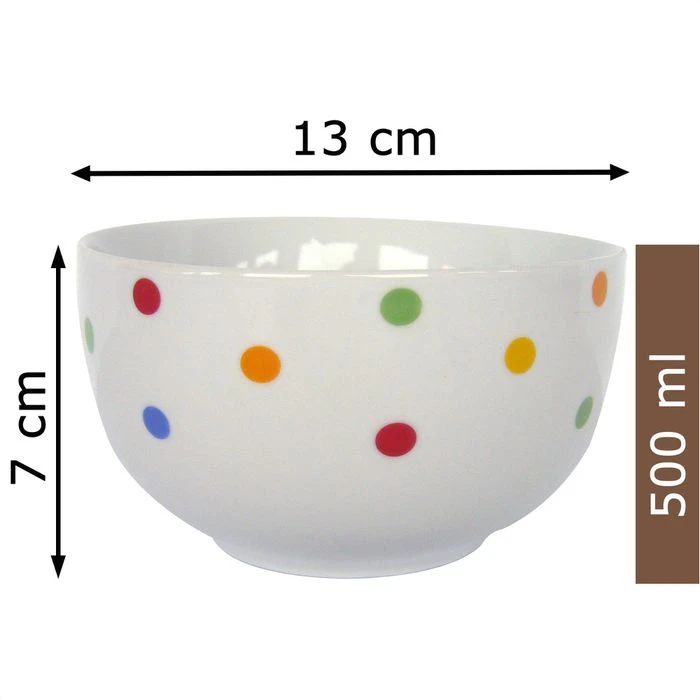 Van-Well Müslischale Capri, Porzellan, Mit Dekor, 13cm, Set, 6 Stück 4 Van-Well Müslischale Capri, Porzellan, Mit Dekor, 13cm, Set, 6 Stück – Bild 2