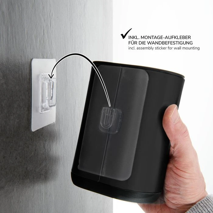 Bremermann WC-Bürste WC-Garnitur Barbena, Schwarz, Bürstenhalter Aus Edelstahl, Zur Wandmontage 7 Bremermann WC-Bürste WC-Garnitur Barbena, Schwarz, Bürstenhalter Aus Edelstahl, Zur Wandmontage – Bild 5