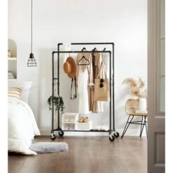 Songmics Garderobenständer HSR60B, Bis 110 Kg, Mit Rollen, Metall, Schwarz 13 Songmics Garderobenständer HSR60B, Bis 110 Kg, Mit Rollen, Metall, Schwarz -Maul Shop d9a6a08be98e7331b5ae0a8190cb37f50690fe2f garderobenstaender songmics hsr60b bis 110 kg