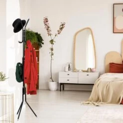 Relaxdays Garderobenständer 10035789, Mit 12 Haken, Metall, Schwarz -Maul Shop da973fd02bf360d8ca3b68a0488f769b2929ff81 garderobenstaender relaxdays 10035789